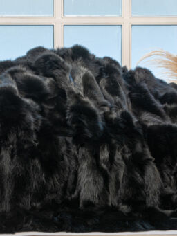 The Black Fox Fur Blanket