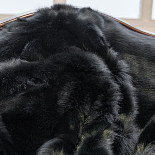 The Black Fox Fur Blanket